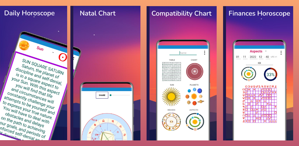 The best astrological and astronomical application. Most precise astrological calculations, charts and horoscopes, visualization of the position of the planets and the rising and setting of the planets.